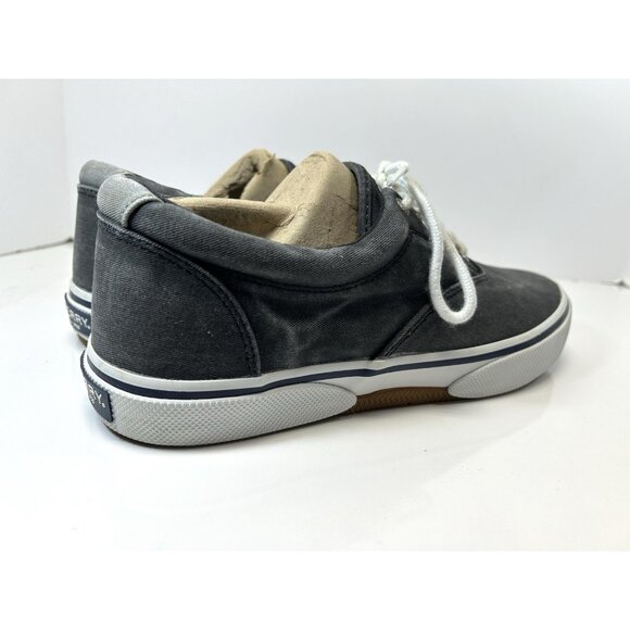 mens sperry topsider canvas shoes/size 10W stately/Charcoal Gray - Picture 8 of 16